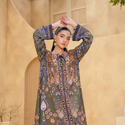 RANG-E-BAHAR Printed Two-Piece Long Kurta and Trouser Set