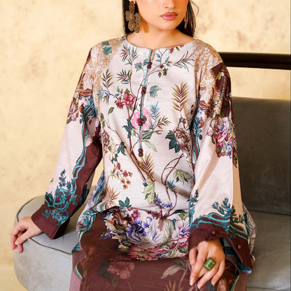 RANG-E-BAHAR Printed Two-Piece Long Kurta and Trouser Set