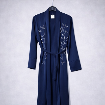 MUSARAT Saudi Style Abaya Kimono With Inner Slip Dress