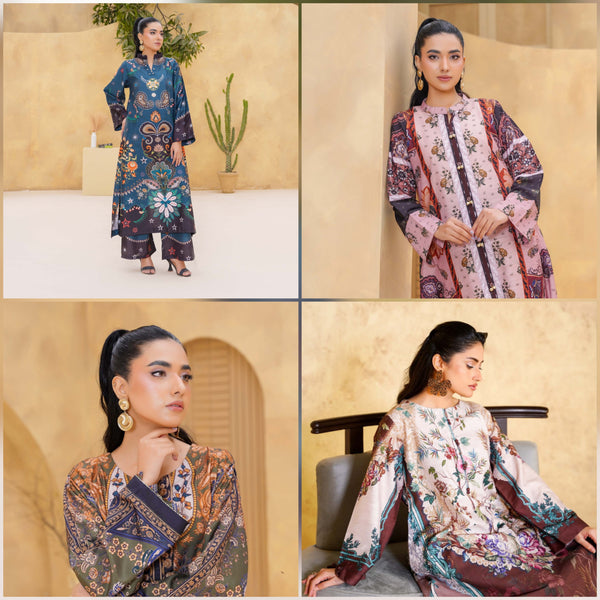 RANG-E-BAHAR Printed Two-Piece Long Kurta and Trouser Set